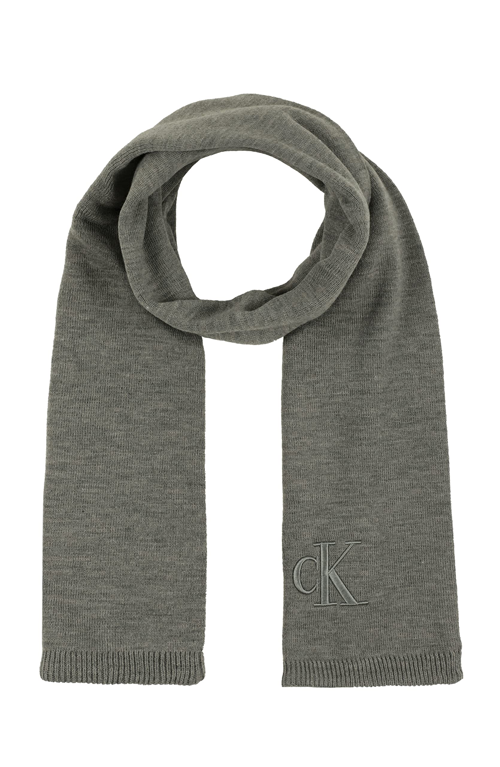 

Calvin Klein Knitted Scarf Medium Gray One Size Uni, Heather,