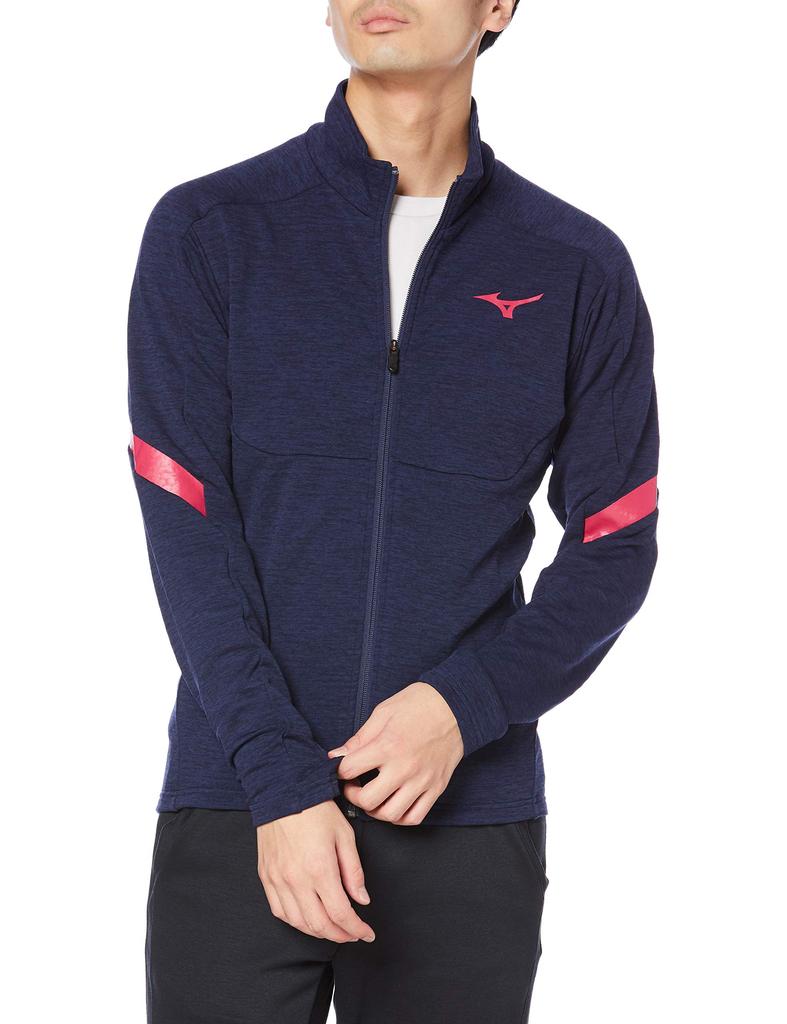 Mizuno Track Field Stretch Fleece MTC Model Deep Size S & Jacket, U2MC0501, Navy, (Japan Size)