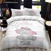 Animal Elephant Cartoon Kids Duvet Cover Queen King Twin Size Bedding Set Wildlife Comforter Cover 2/3pcs Polyester Quilt Cover