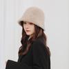 Rabbit Fur Bucket Hat Female Furry Fisherman Hat Korean Version Warm Hat Autumn and Winter Plush Cover Face Sunscreen Hat