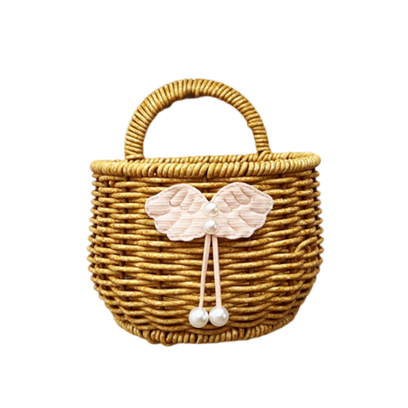 

Woven Basket Indoor Small Basket Organizer for Garden Restaurant Living Room