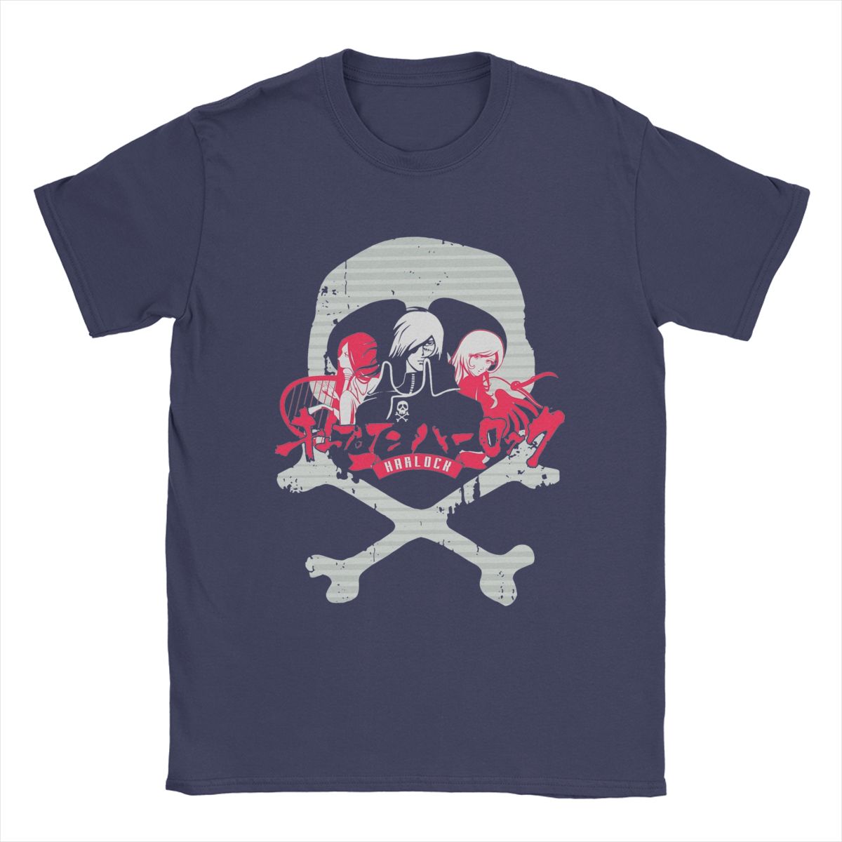 

Space Pirate Captain Harlock Albator T Shirts Men Cotton Novelty T-Shirt Crew Neck Tees Short Sleeve Clothes Plus Size 4XL