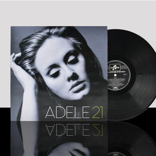 

Винтажный виниловый проигрыватель - профессиональный классический фонограф для роскошного декора гостиной Adele Black and White Records - Random Songs