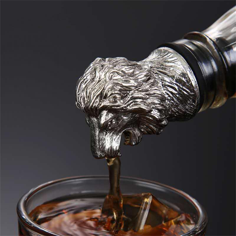 Wine Pourer Deer Elk Lion Wine Stopper Stainless Steel Bartender Tool Deer Head Wine Mouth Wedding Party Bottle Stoppers