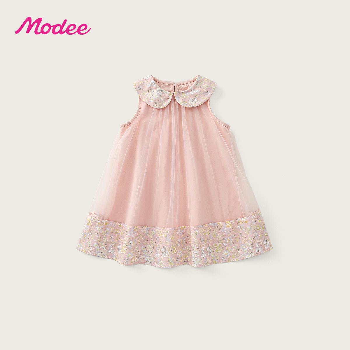 Sweet Sleeveless Princess Dress for Infant Girls Mesh Splicing Tutu Dress Casual Daily Party Baby Girl Mesh Princess Dress 90cm розовый