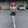 2025 Plus Size Spicy Retro A-line Denim Mini Skirt - High Waist Summer Skirt Pants for Women