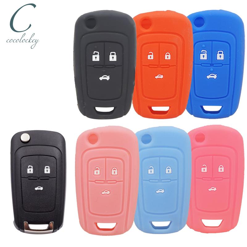 Cocolockey Silicone Rubber Car Key Cover Case For Chevrolet Cruze Aveo Malibu Cruze Spark Sail For Buick Keys Protection Holder