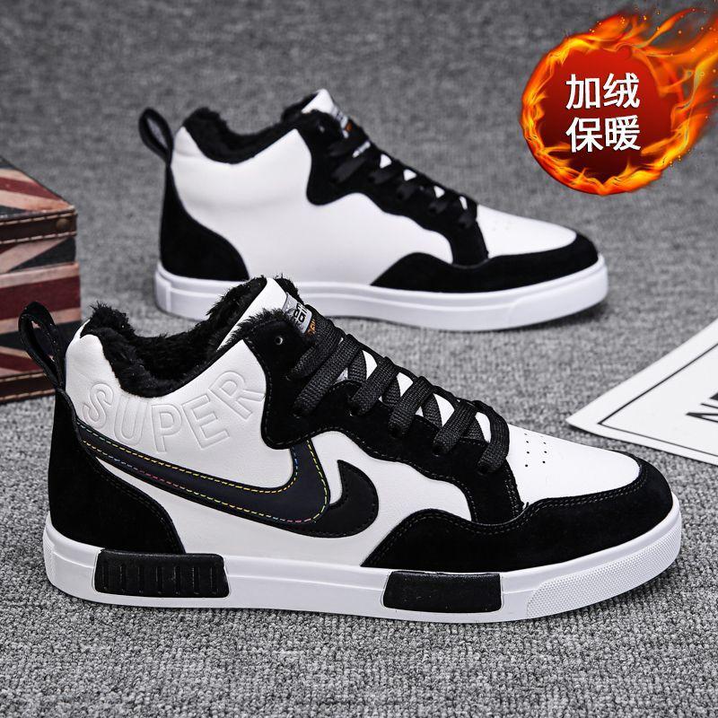 Schuhe Herrenschuhe Herbst und Winter 2025 neuer Trend Sport vielseitig Herren-Freizeit gestapelte dicke Baumwollschuhe High-Top Board-Schuhe