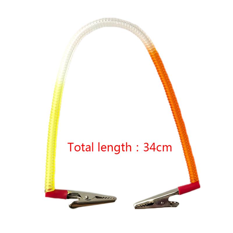 Dental Patient Bib Clips Chains Napkin Holder Plastic Flexible Coil Elastic