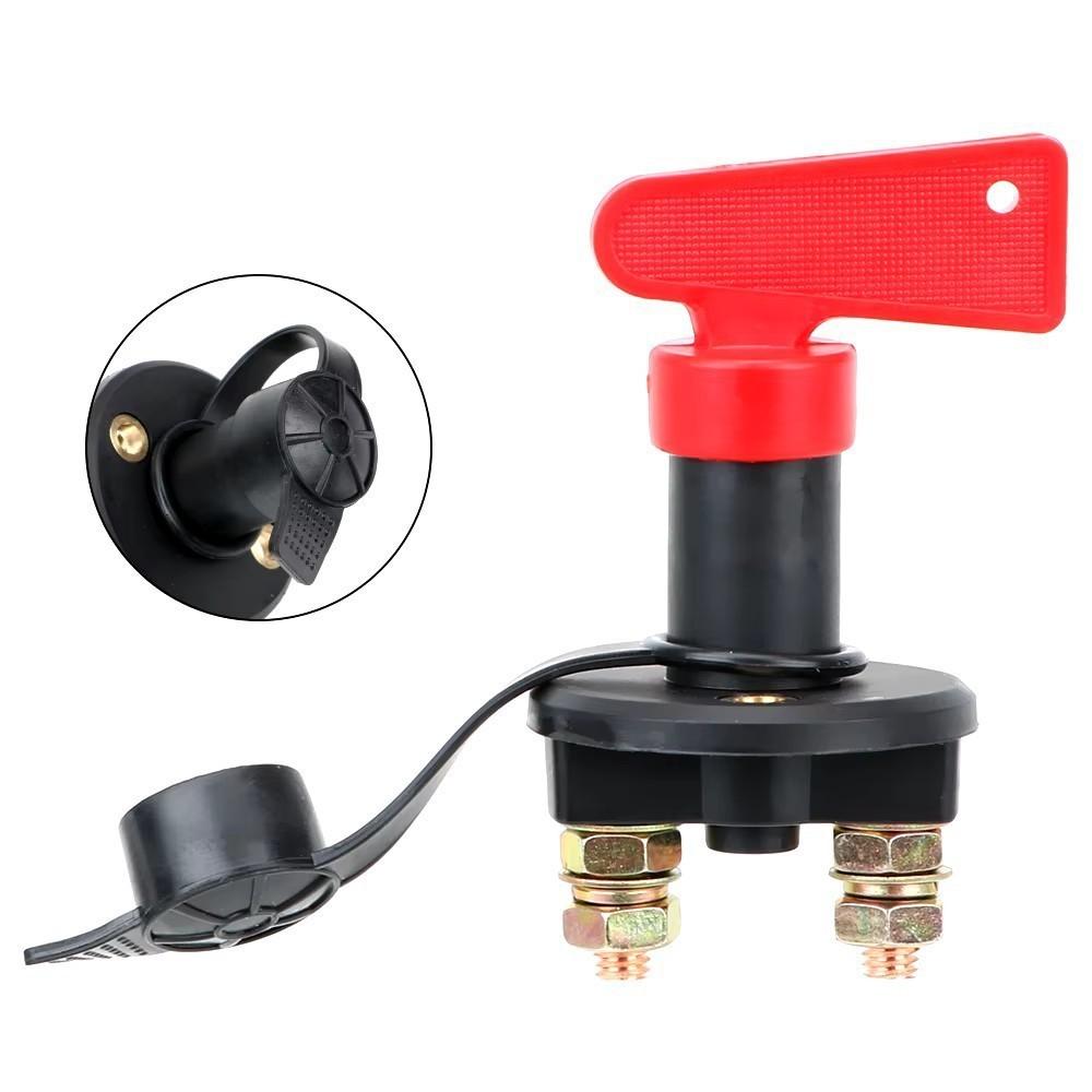Master Battery Disconnect Switch Rotary Cut Off Isolator Copper Terminal For Car Truck Marine Boat Vehicle Power Protection