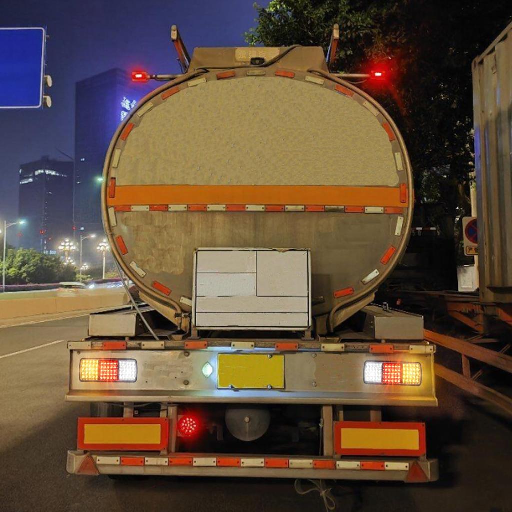 Ygmylandbb LED Truck Tail Lights for and 12V Integrated Turn and Reverse Universal 75 Vehicle Inspection and Set of 2 Trucks, Trailers, Boats, Brake,