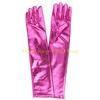 49MD Damen Kunstleder Metallische Handschuhe Glänzend Wetlook 17 Zoll Ellbogenlänge Lange Handschuhe für Abendkostüm Schönheitswettbewerb