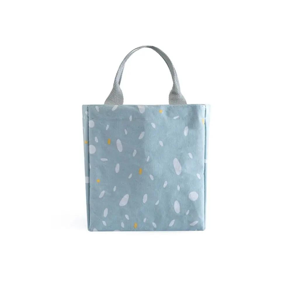 Oxford Cloth Insulated Lunch Bag Simple Large Capacity Portable Lunch Box Food Bags Women