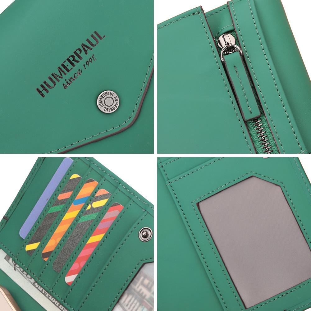 Humerpaul The First Layer of Cowhide Ladies Clutch, Large-capacity RFID Anti-theft Swipe Multi-card Wallet with Photo Window