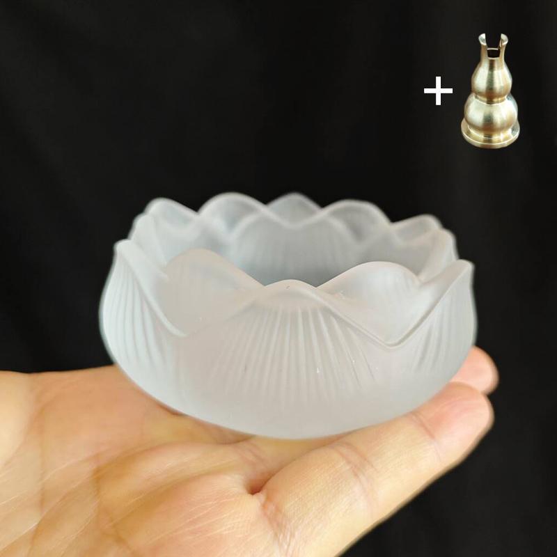 Creative Colored Glazed Lotus Incense Burner, Household Indoor Sandalwood Ash Collector Candle Holder, Tea Ceremony Zen Ornament