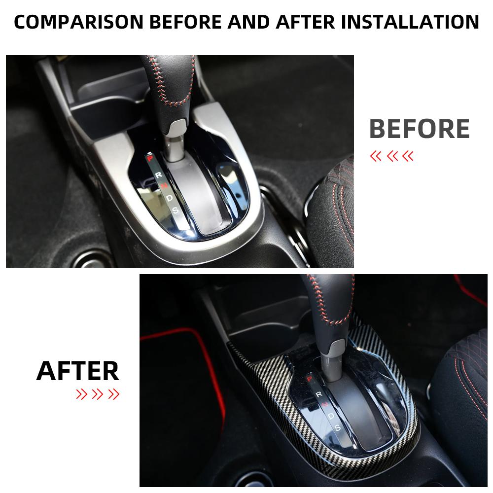 For Honda Jazz GK 2014 - 2025 Fit 2018-2025 AT Gear Shift Panel Trim Cover Decoration Sticker Styling Interior Accessories