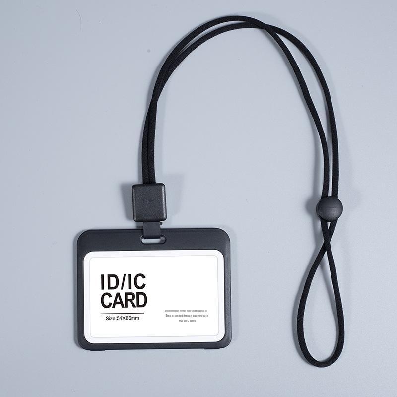 Autumn Rain Transparent Dual-Sided Retractable ID Badge Holder