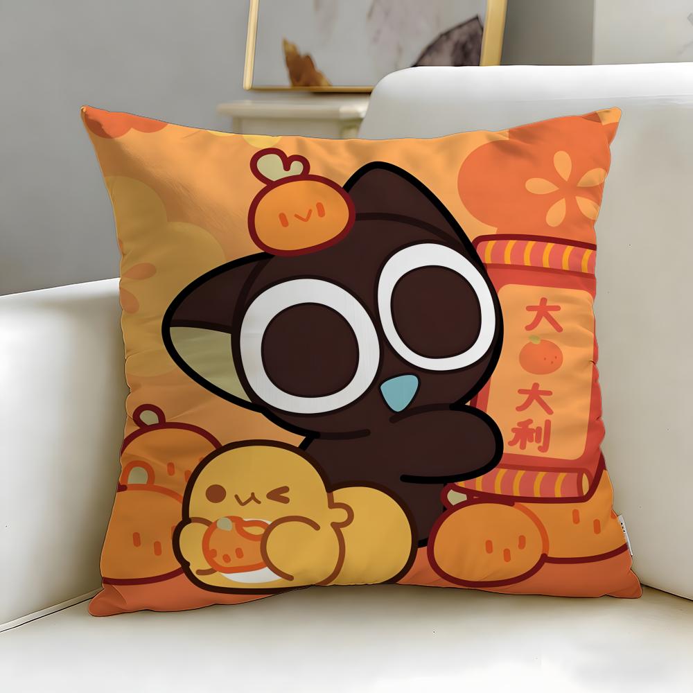 classic anime The Legend of Hei Cushion Cover Soft  EasyWash Pillow Case  Versatile for Couch Bed Travel and Office