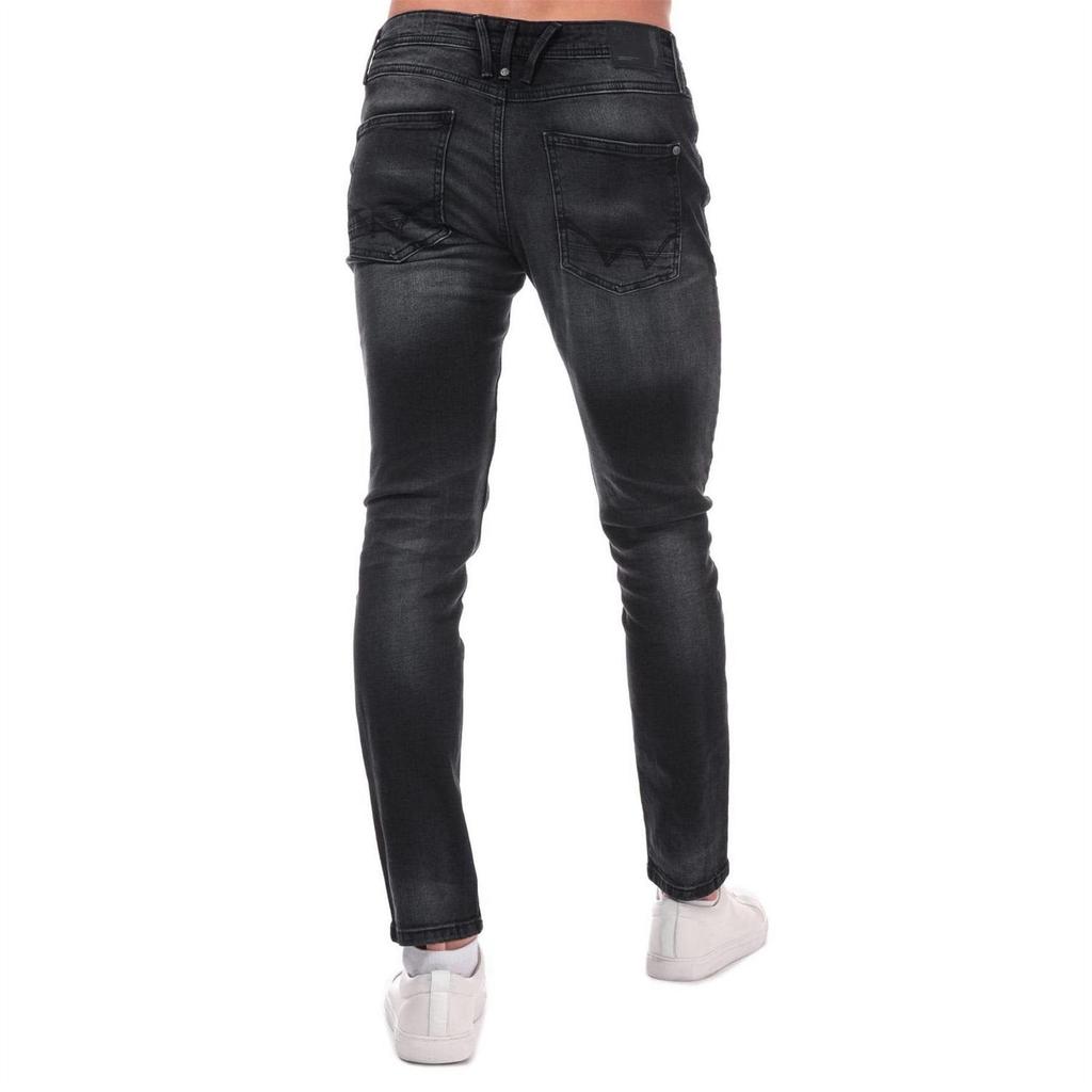 Duck and Cover Mens Maylead Cotton Denim Faded Slim Jeans