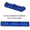 Cage Mounted Feeders for Small Poultry Thick Shatterproof and Removable Wire Dividers Accommodating Multiple Birds Comfortably