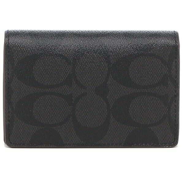 Coach Signature Black Card Case, Men's, Outlet, 91633 QBLWO [Used]