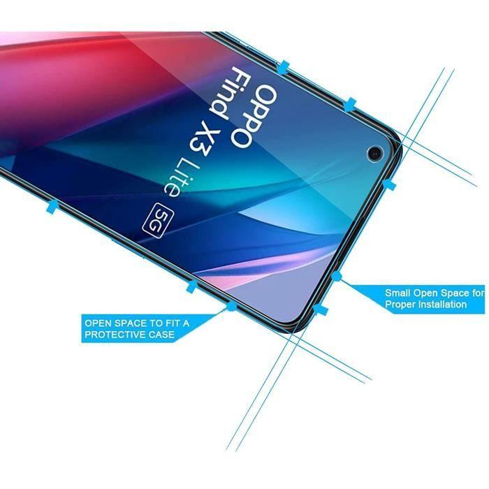Screen Protector - Phonillico - Oppo FIND X3 LITE - Pack of 2 - Tempered Glass - Scratch-resistant