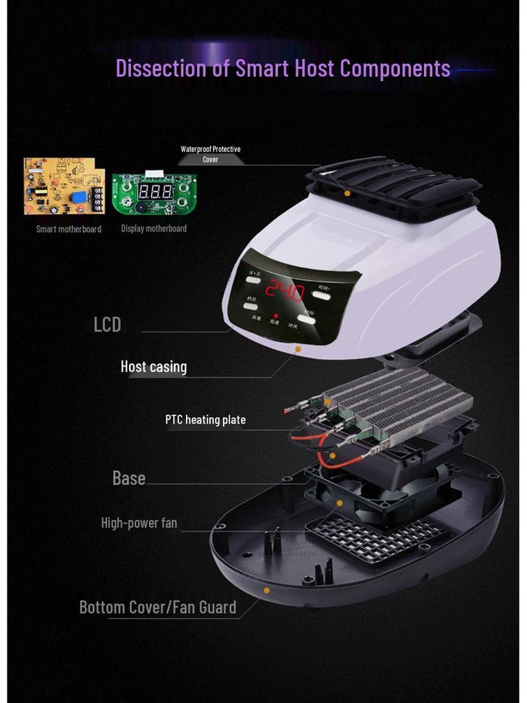 Foldable Remote-Controlled Clothes Dryer with Warm Air Blower for Home Use