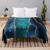 Glamour Milky Way Marble Galaxy Throw Blanket, Warm Cozy Soft Fuzzy Blankets Birthday Gifts, Fluffy Abstract Blanket for Winter