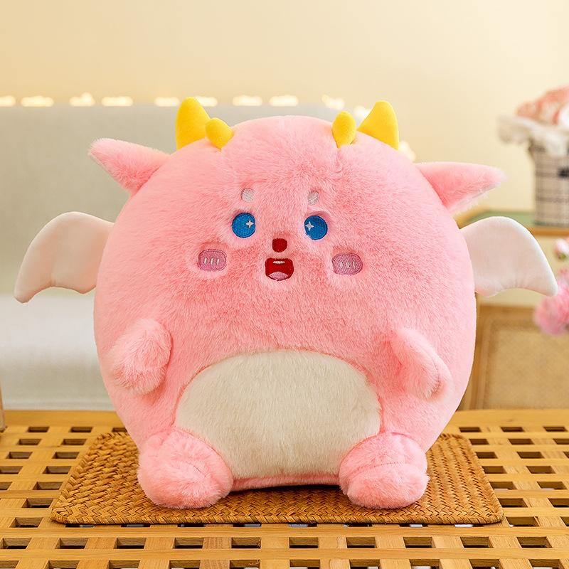 

Cute Cartoon Dragon Plush Pillow Cozy Stuffed Animal Cushion Ideal For Sleeping And Hugging 30cm рожевий