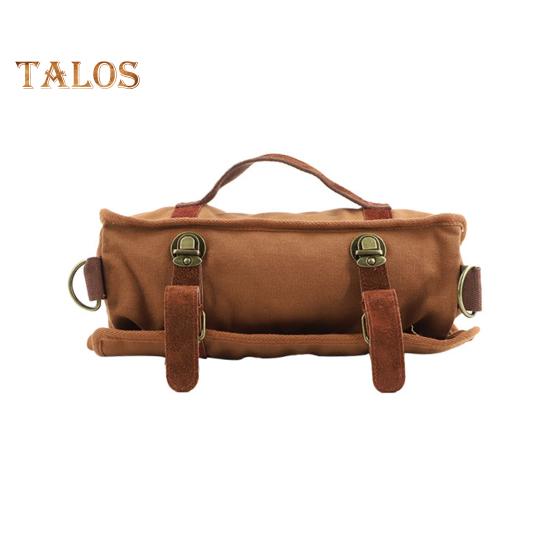 Portable Bartender Bag Travel Canvas Bar Kit Bag Large Capacity Multiple Compartments Bar Tools Carrying Bag