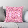 Ethnic Noor Pink Square Pillowcase Polyester Linen Velvet Pattern Zip Decor Pillow Case Car Cushion Cover