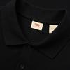 Levis Casual Comfortable Simple Solid Color Short Sleeve Polo Shirt Men Polo Shirts Black 003MS-0000