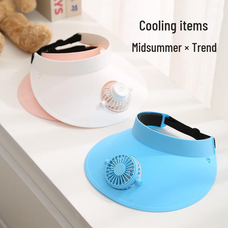 LINGPAN USB Rechargeable 3-Speed Fan Sun Hat Pack of 5