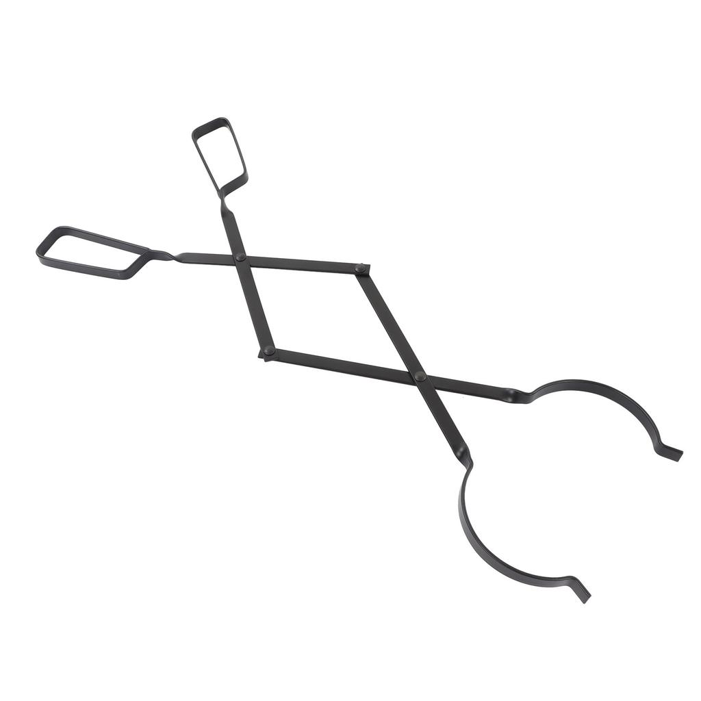 Fireplace Tong Iron Campfire Firewood Tong Log Grabber with Enlarging Clamp for Indoor Outdoor