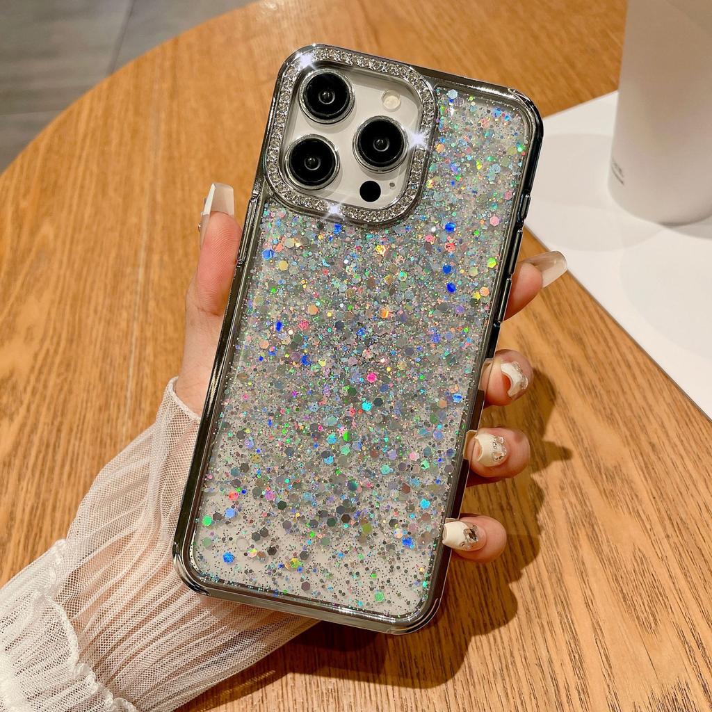 The Iphone16promax Is Suitable for The IPhone 15 Phone Case with Water Diamond Luxury 14 Resin Glitter Protective Case for Women