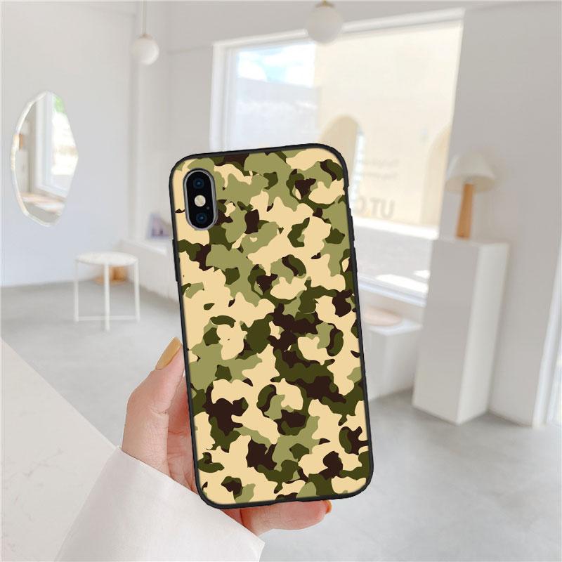 CJ22 Camouflage Art Soft Shell Phone Case for Samsung Galaxy S20 S21 S22 Ultra FE + Plus A21S A22 A24 A25 A26 A30 A30S A31