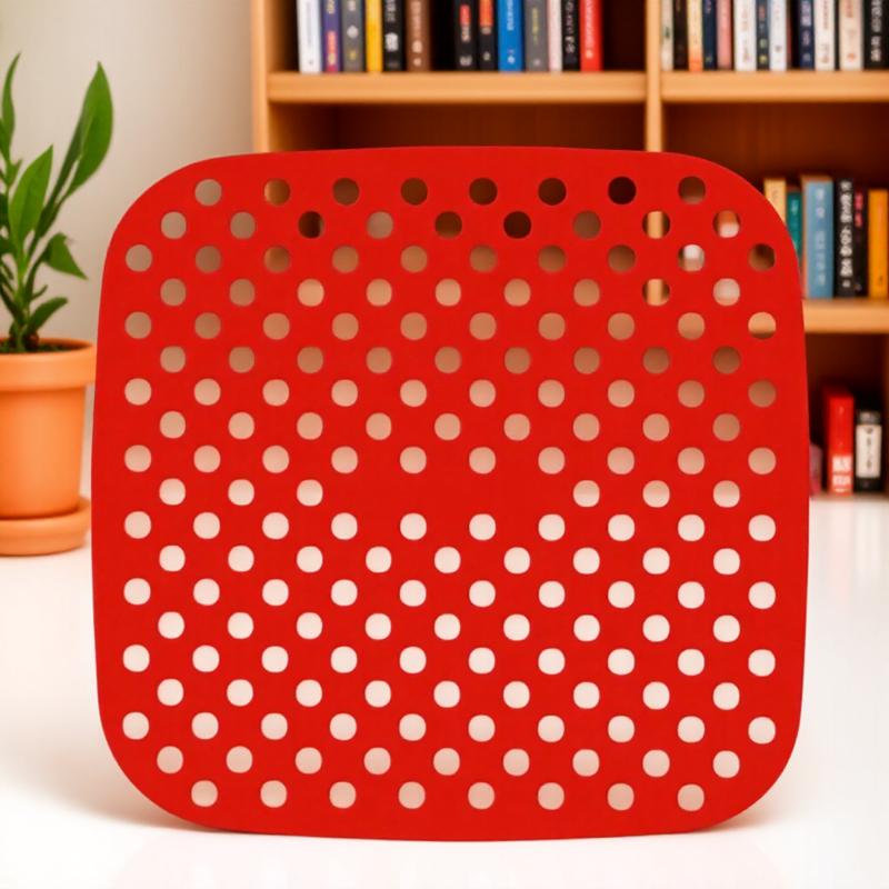 Reusable Non Stick Silicone Air Fryer Liners Perforated Waterproof Baking Mats for All Models 7 5 8 8 5 9 Inch
