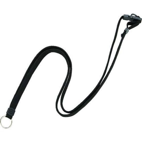 TRUSCO Reel Clip Name Badge Case of 10 Strap, Black, TNH-L-BK,