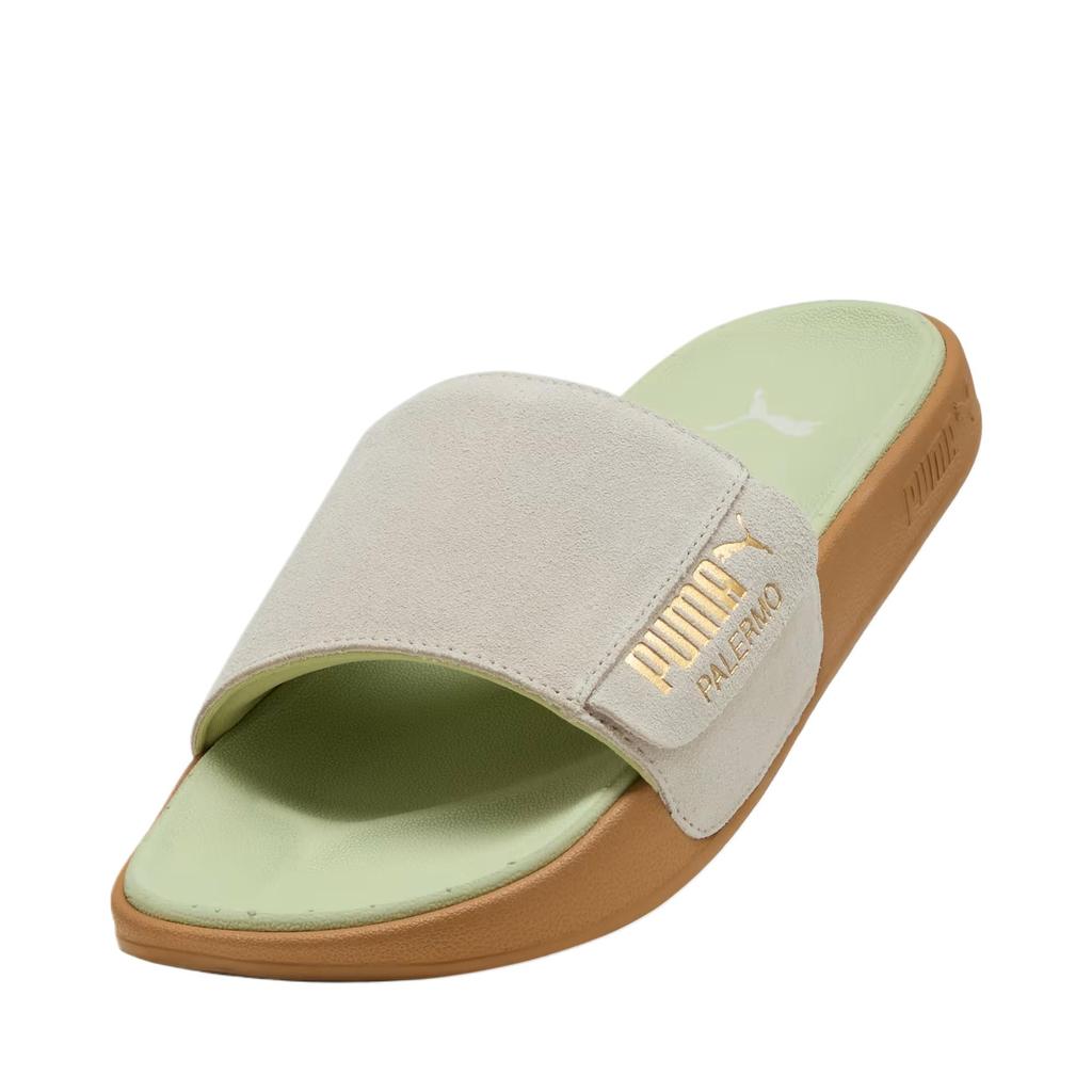 Puma Leadcat 2.0 Palermo Foil Comfortable Fashion Versatile Trendy Non-Slip Slide Sandals Unisex Sandals Gray Green 399041-06