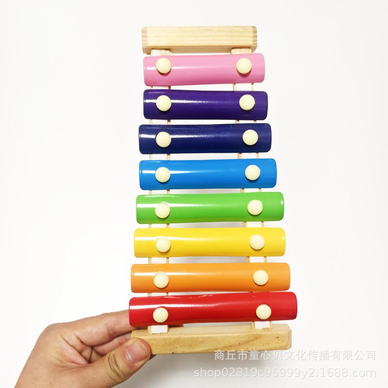 Деревянное восьмитональное пианино для малышей - Музыкальный инструмент для раннего развития детей