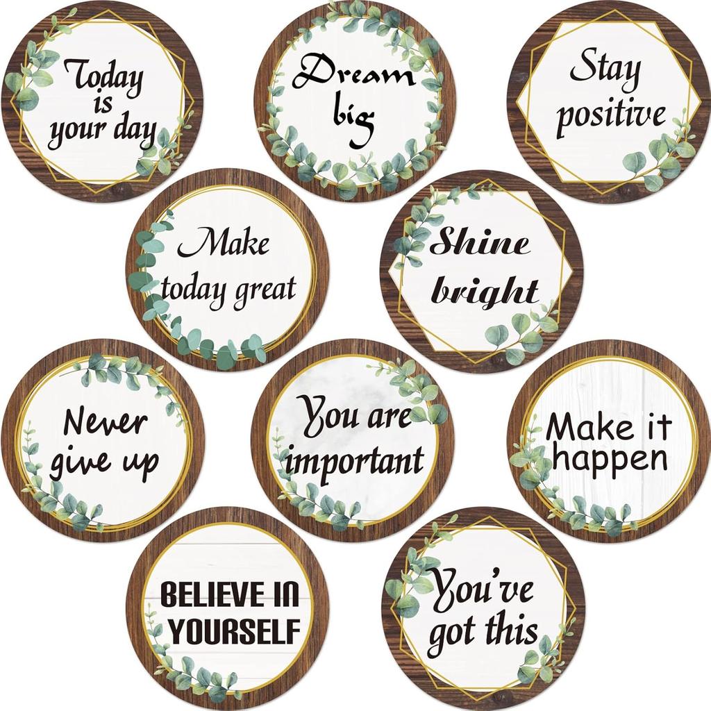 50pcs Positive Sayings Accents Boho Rainbow Motivational Classroom Cutouts Decors Growth Mindset Chips Pirational Quotes Bulletin Board Class Door