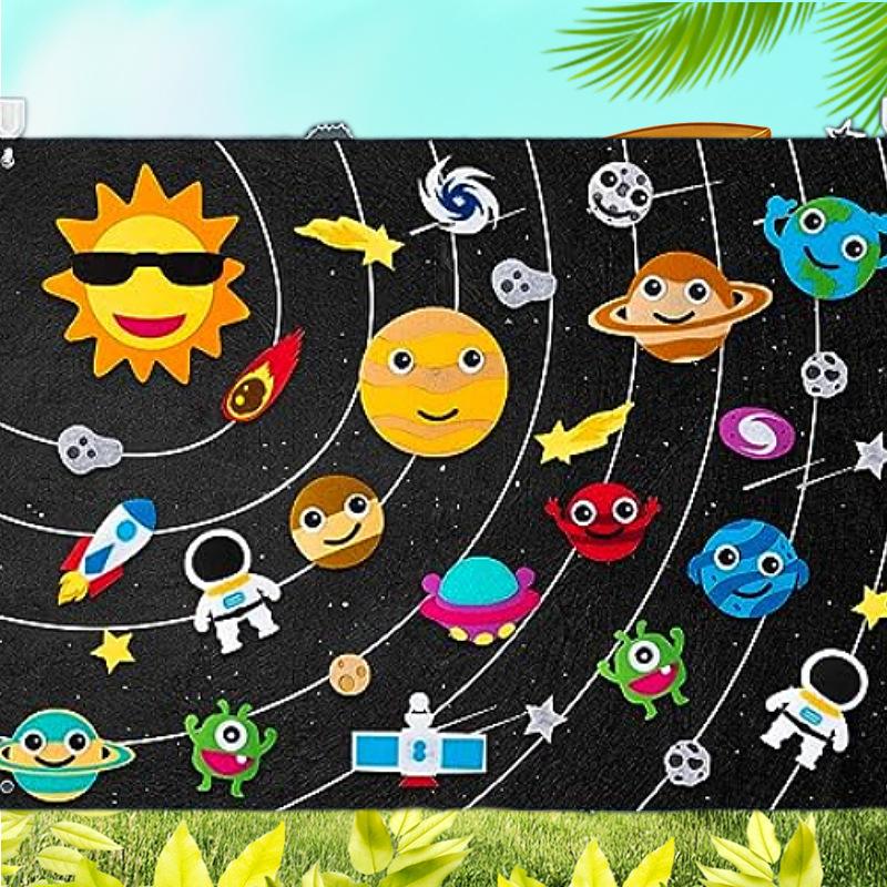 Felt story boards children early educational science learning board infant training game Montessori cute animal toys for kids