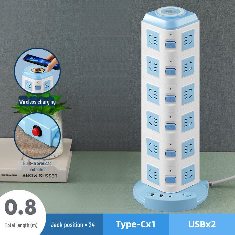 Multifunctional Vertical Wireless USB Fast Charging Board for Home