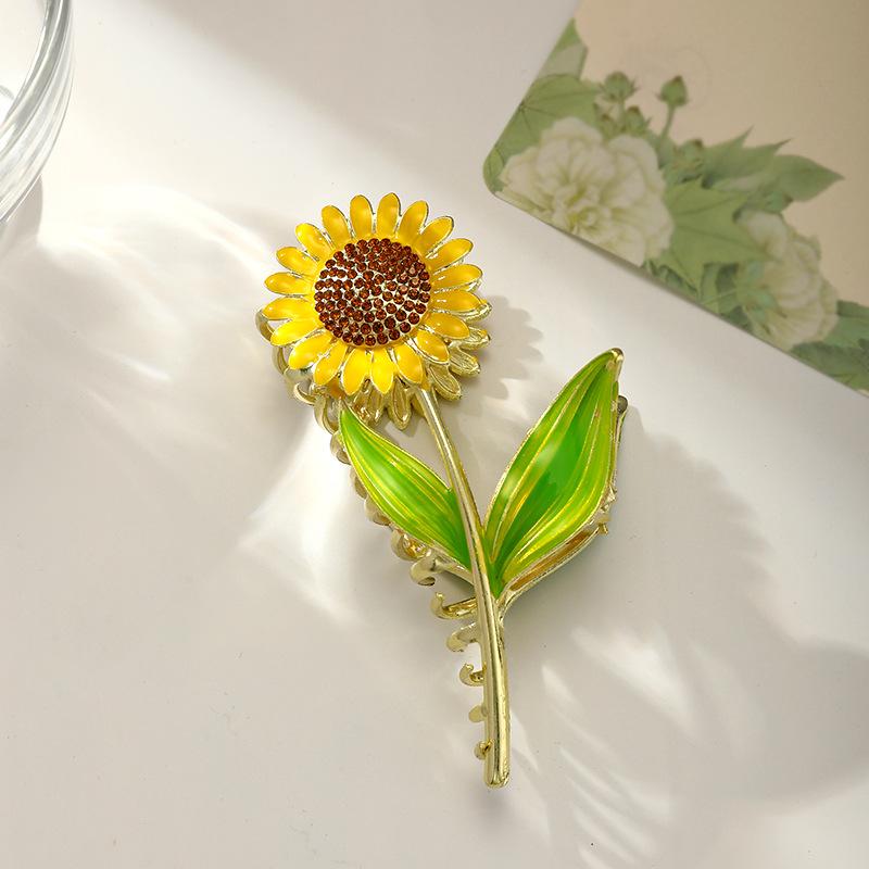 1 Pcs Fashion Exquisite Sunflower Hair Claws For Women Girls Party Hair Accessories