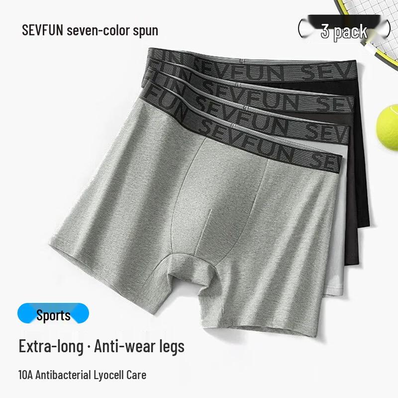 Men s 3-Pack Cotton Lyocell Antibacterial Boxer Briefs XXL