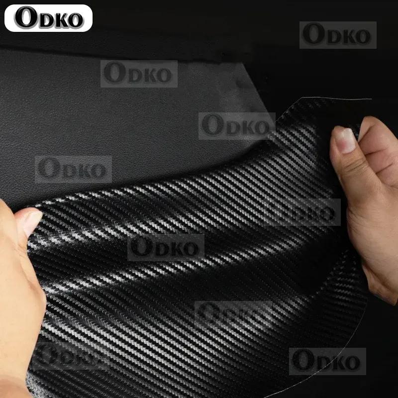 Car Door Anti Kick Pad Black Carbon Fiber Protective Cover Anti-Dirty Sticker for VOLVO XC60 2018 2019 2020 2021 2022 2023 2024