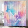 Watercolor Romantic Sky and Cloud Patterns Shower Curtain for Bathroom Modern Art Printing Decorative Shower Curtains with Hooks