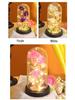 Luminous LED Rose Glass Dome Ornament with Three Flowers - Valentine's Day Bestseller Gift