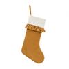Large Christmas Stocking Thick Plush Cuff Candy Gift Bag Fireplace Hanging Decor
