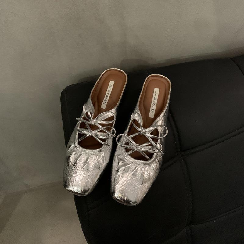 

Внутренняя часть, увеличивающая рост бантом серебристого цвета, сумка на голову, полуперетягивающая женская обувь, модная верхняя одежда 2025 года, новые летние сандалии Мэри Джейн 35 серебряный